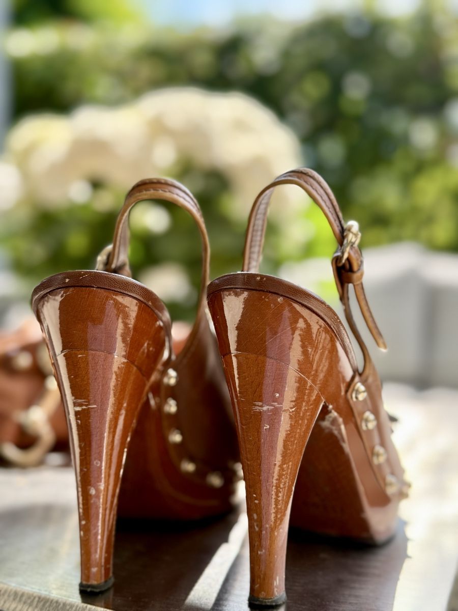 Gucci Scarpe da donna: Gucci Slingbacks mit Fransen –  in Cognac – Usato da Bassersdorf venduto da goldenone01 2