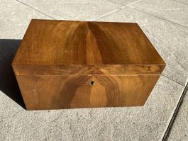 Antike Bidermeier Schatulle Nussbaum furniert