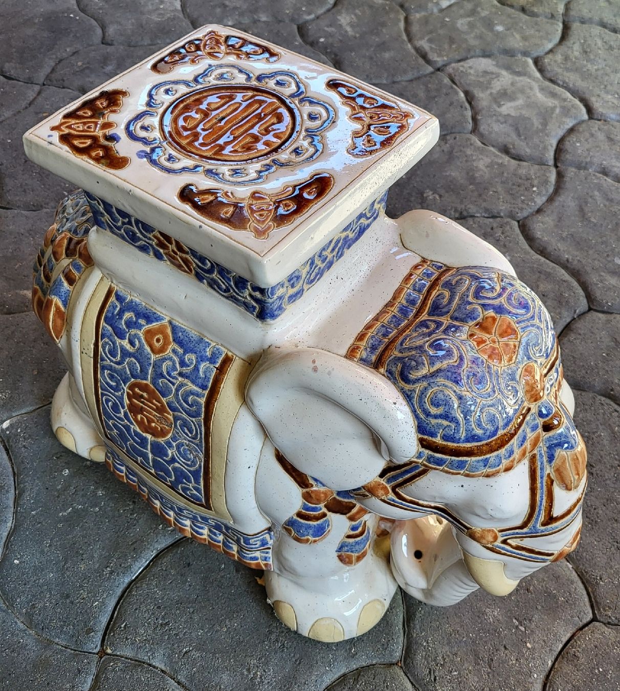 Statuette: Elefant Hocker (Pflanzenständer) – Usato da Thun venduto da harry999