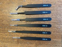 Restposten Pinzetten Anti-Statische ESD Edelstahl Set NEU
