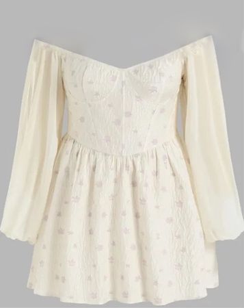 Sommerliches Off-Shoulder Kleid mit Blumenmuster, Gr. M