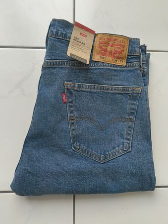 Levi's 505 Regular Jeans blau W34 L32 neu mit Etikett