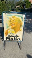 STUPENDO CARTELLO PUBBLICITARIO GELATI MOTTA1960