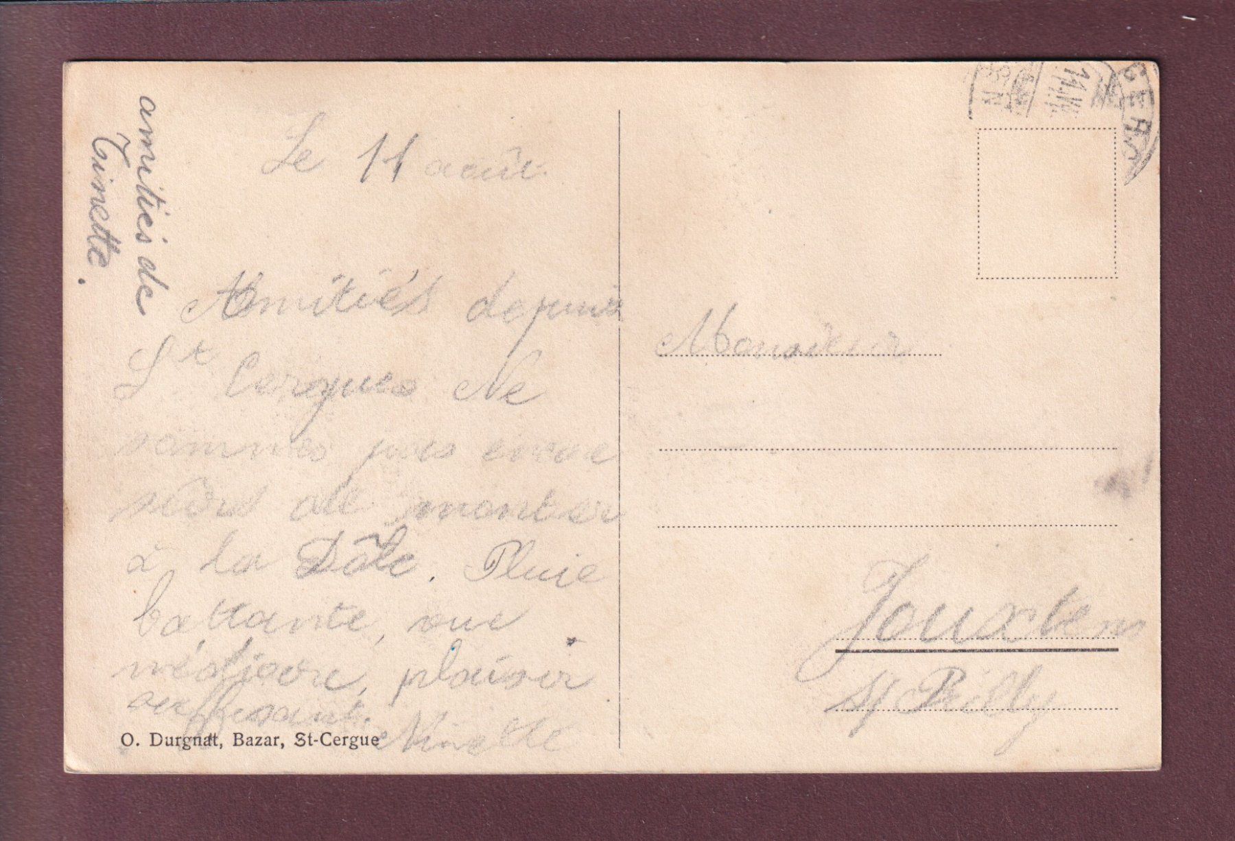 Cartoline postali: SAINT-CERGUE - La Dôle – Usato da Pully venduto da nicecards 1