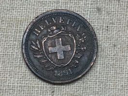 1 centesimo 1891 - (1 Rappen).