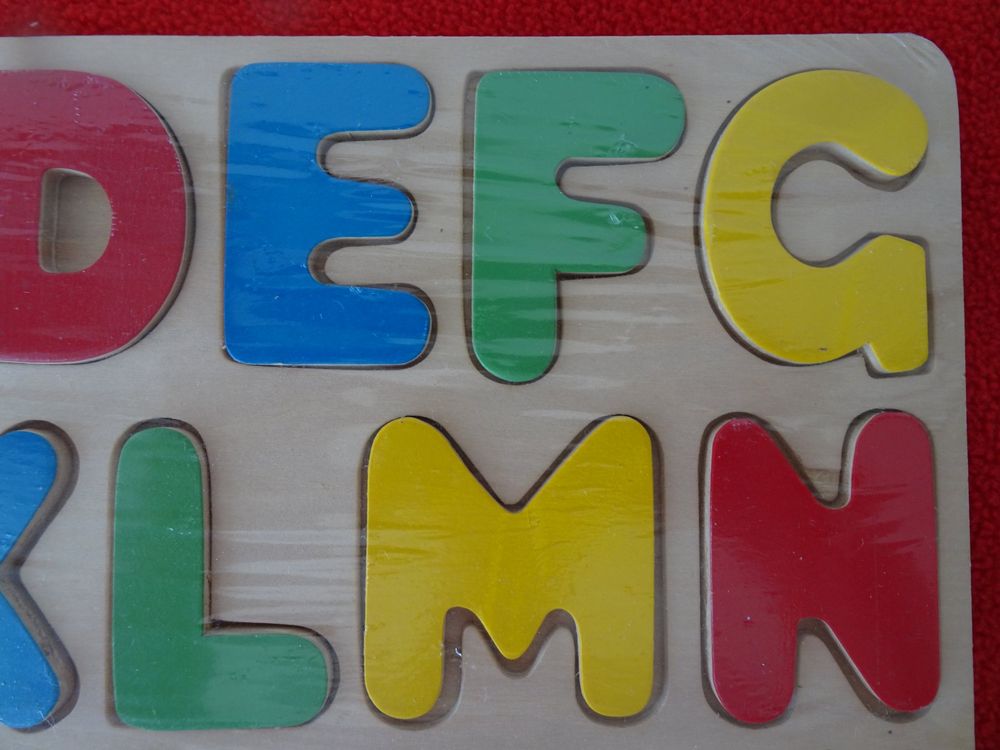 NIWWIN Alphabetpuzzle Aus Holz – ABC & Zahlen Lernspiel Für Kinder 3–12 Jahre