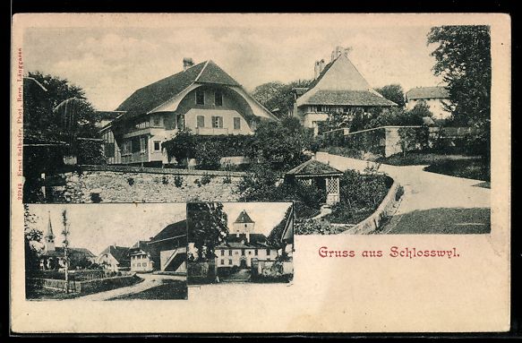 Ansichtskarten: AK Schlosswil, Ortspartien – Gebraucht aus Berlin von bartko-reher