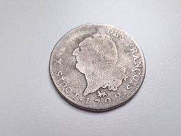 🇫🇷 Louis XVI 1792 L'An 4 de la Liberte, 30 sols silver