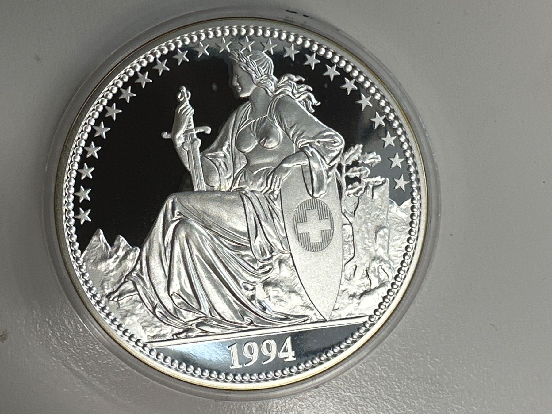 Medaglie: 5 Unzen Silber Schweiz Luzern, 1994 – Nuovo e nell'imballaggio originale da Herisau venduto da herau 1