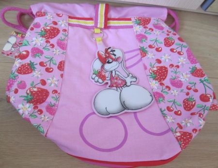 Diddl Freizeit und - oder Bade Tasche rosa 40H x25B x 20T cm