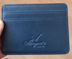 Breguet Kartenetui Leder dunkelblau neuwertig