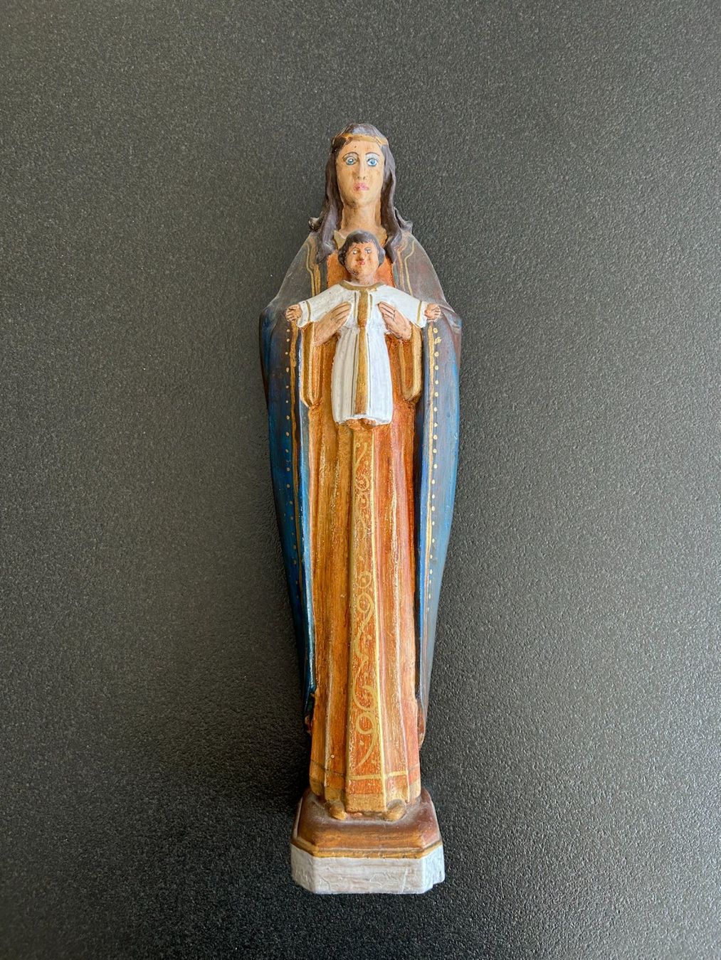 Statuette: Marienfigur mit Kind Holz 43cm hoch – Usato da Root venduto da Mpcshop
