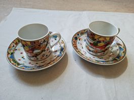 Eschenbach Mokka Tassen 2er Set Jingle Bells Motiv Porzellan