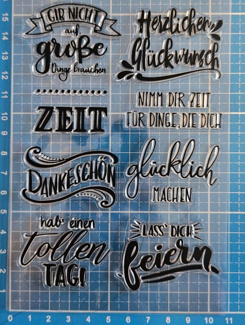 Timbri: Silikonstempel Nr.540, Glückwünsche – Nuovo e nell'imballaggio originale da Gretzenbach venduto da Fliegepilz56 1