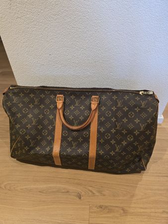 Reisetasche Louis Vuitton Keepall 55 braun