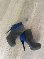 Stiefeletten blau/taube Leder