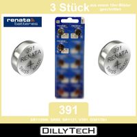 Renata 391 SR1120W Knopfzellenbatterie - 3 Stk.