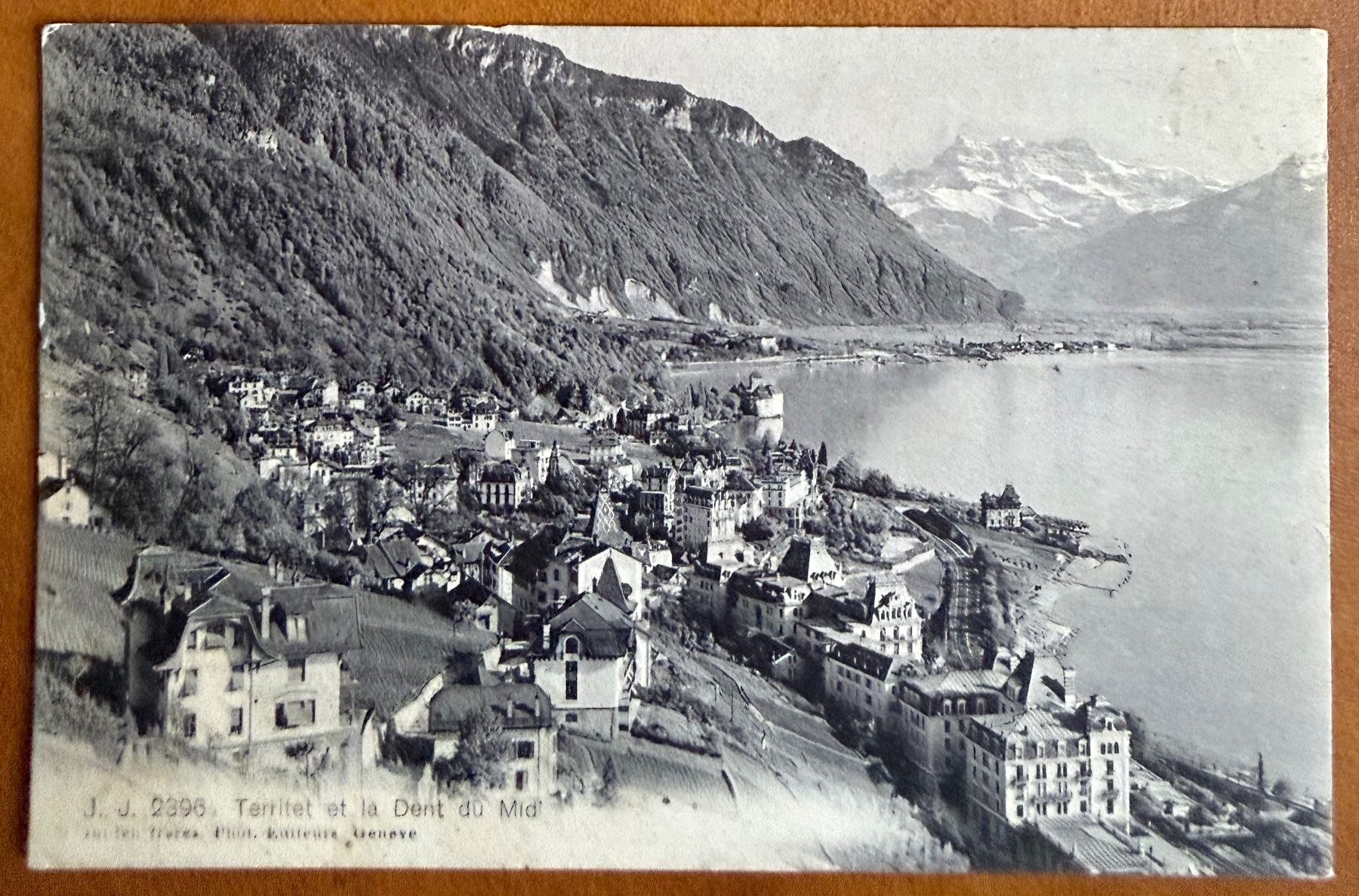 Cartoline postali: Territet  - Panorama 1908 – Usato da Lutry venduto da Ediego