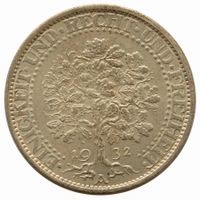 Weimar Eichbaum 5 Reichsmark  1932 A Silber