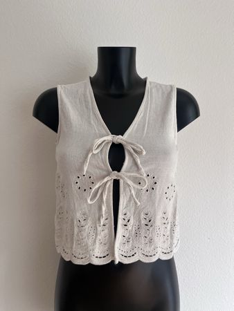 Damen Weste beige Grösse S neu