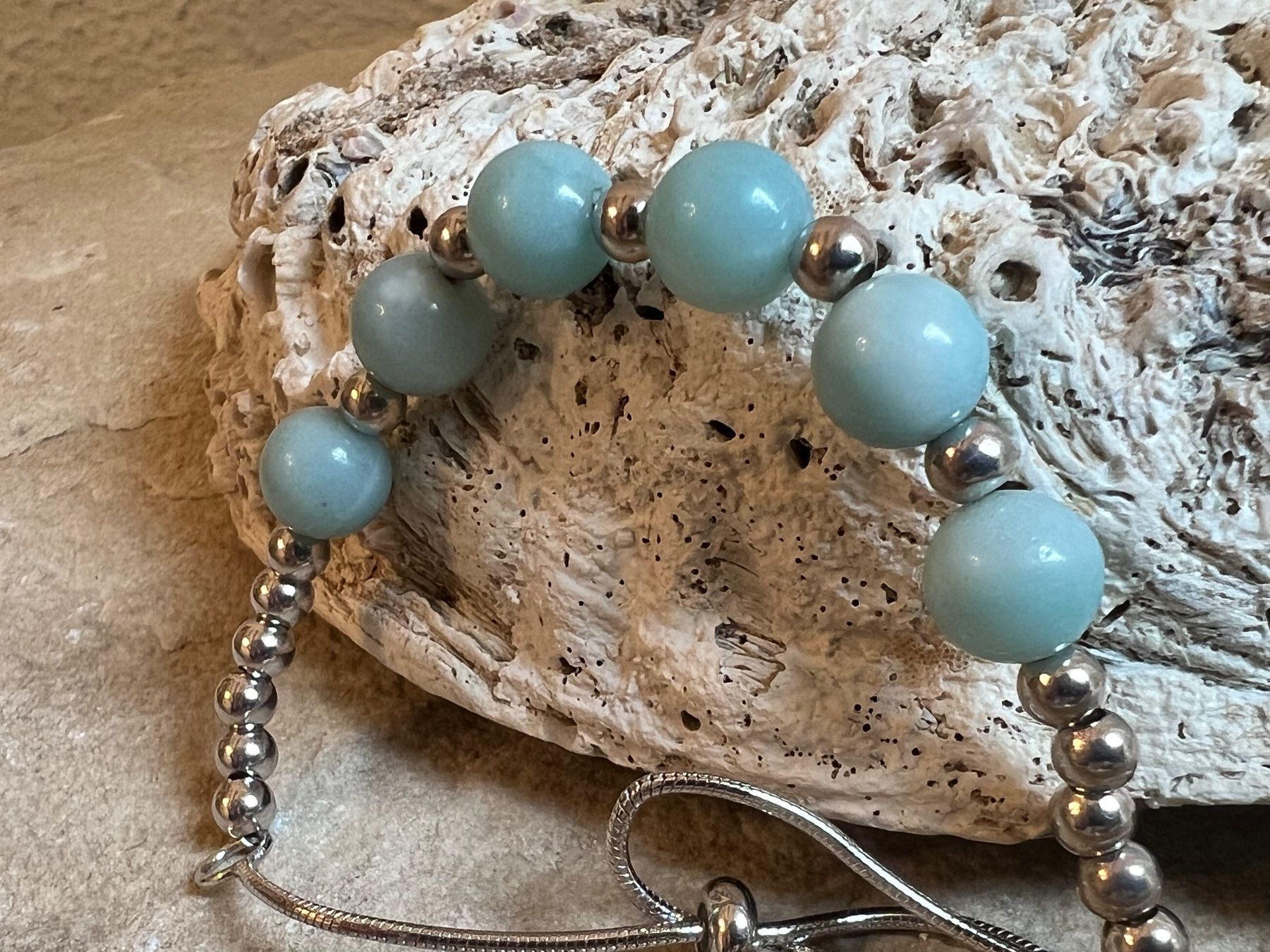 Armbänder & -reifen: Armketteli 925 Silber Amazonit Kugeln und Silberkugeln – Neu (gemäss Beschreibung) aus Bern von Jiffy 6