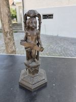 Figurfigurine Engelskinder mit Spruchband antik Zusta