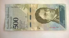 Billet banque Vènèzuela 500 Bolivars (dauphin)23/02/2017 UNC