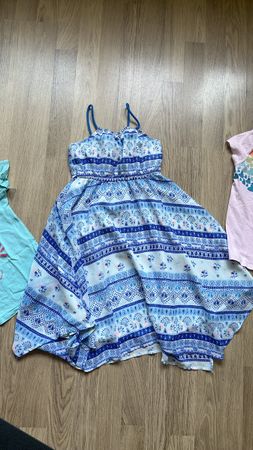 H&M Sommerkleid, Gr. 116, Blau Weiss - Top Zustand! + GRATIS