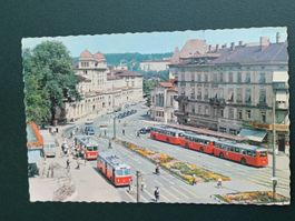 Photo Karte / Winterthur Bahnhofplatz mit Bussen von 1962