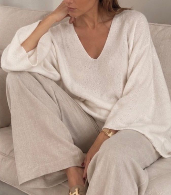 Maglioni & Felpe: Parenti's Kaschmir Pullover weiss V-Ausschnitt one size – Usato da Port venduto da 11.12 8