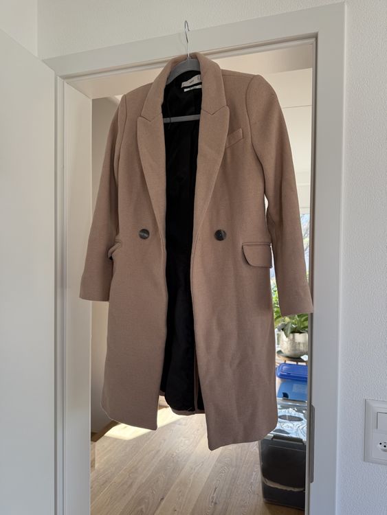Generisch Damen Wollmantel Langer Wintermantel V-Au Produktbild-Vorschau 7