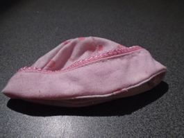 Puppen-Mütze rosa Herzen