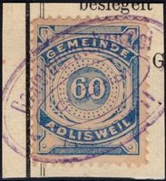 60 Rappen Fiskalmarke der Gemeinde ADLISWEIL