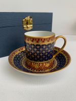 Thai Benjarong Tasse mit Unterteller aus Porzellan