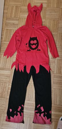 Déguisement diable enfant rouge noir 
