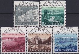1955, B71-B75, Serie mit Ersttags-Vollstempel franz. 150.-+