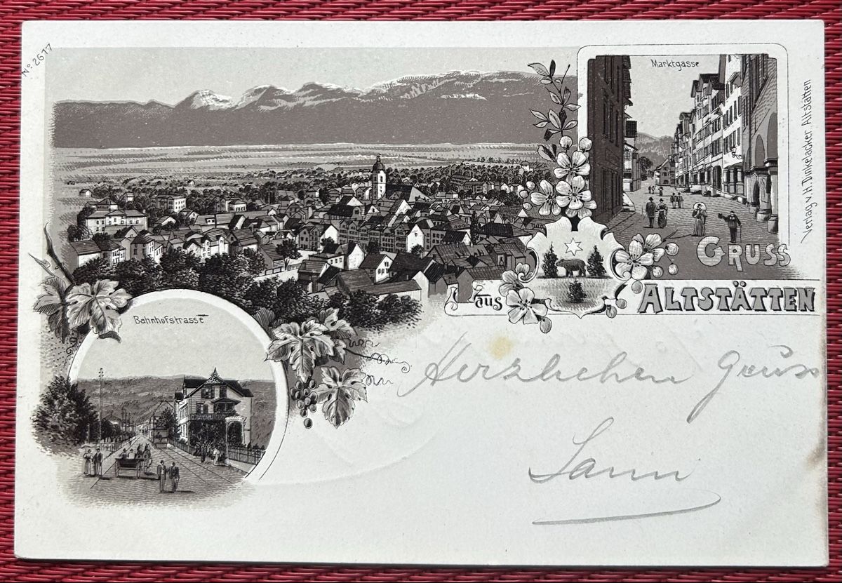 Cartoline postali: Gruss aus Altstätten Litho  – Usato da Horw venduto da Tellbub
