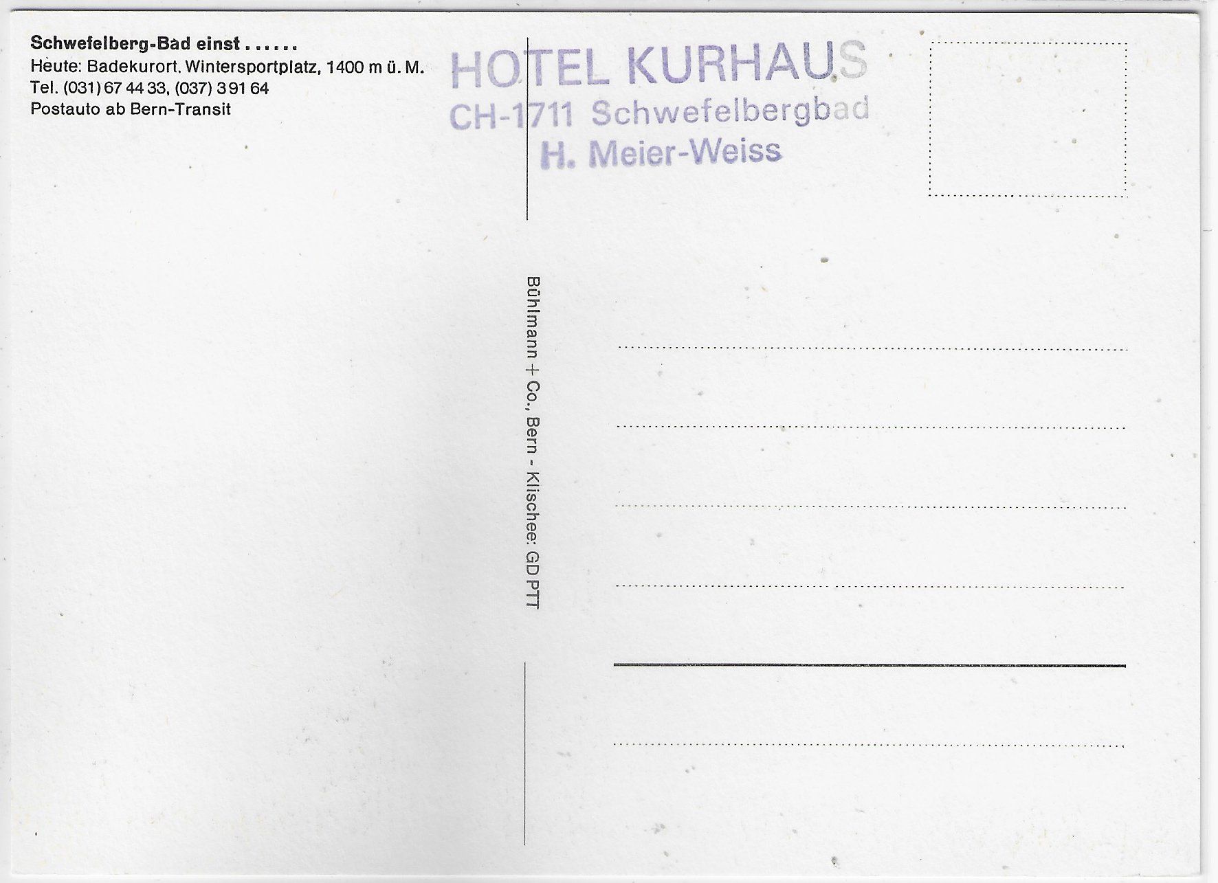 Cartoline postali: Hotel Schwefelberg-Bad - Repro – Usato da Ettingen venduto da Kartenplanet 1