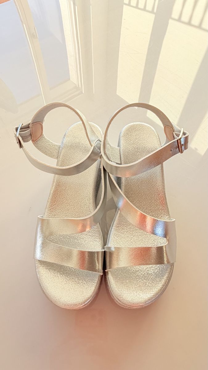 Scarpe da donna: Damenschuhe Sandalen Silber Grösse 39 neu – Nuovo e nell'imballaggio originale da Jonen venduto da BMWE369 2