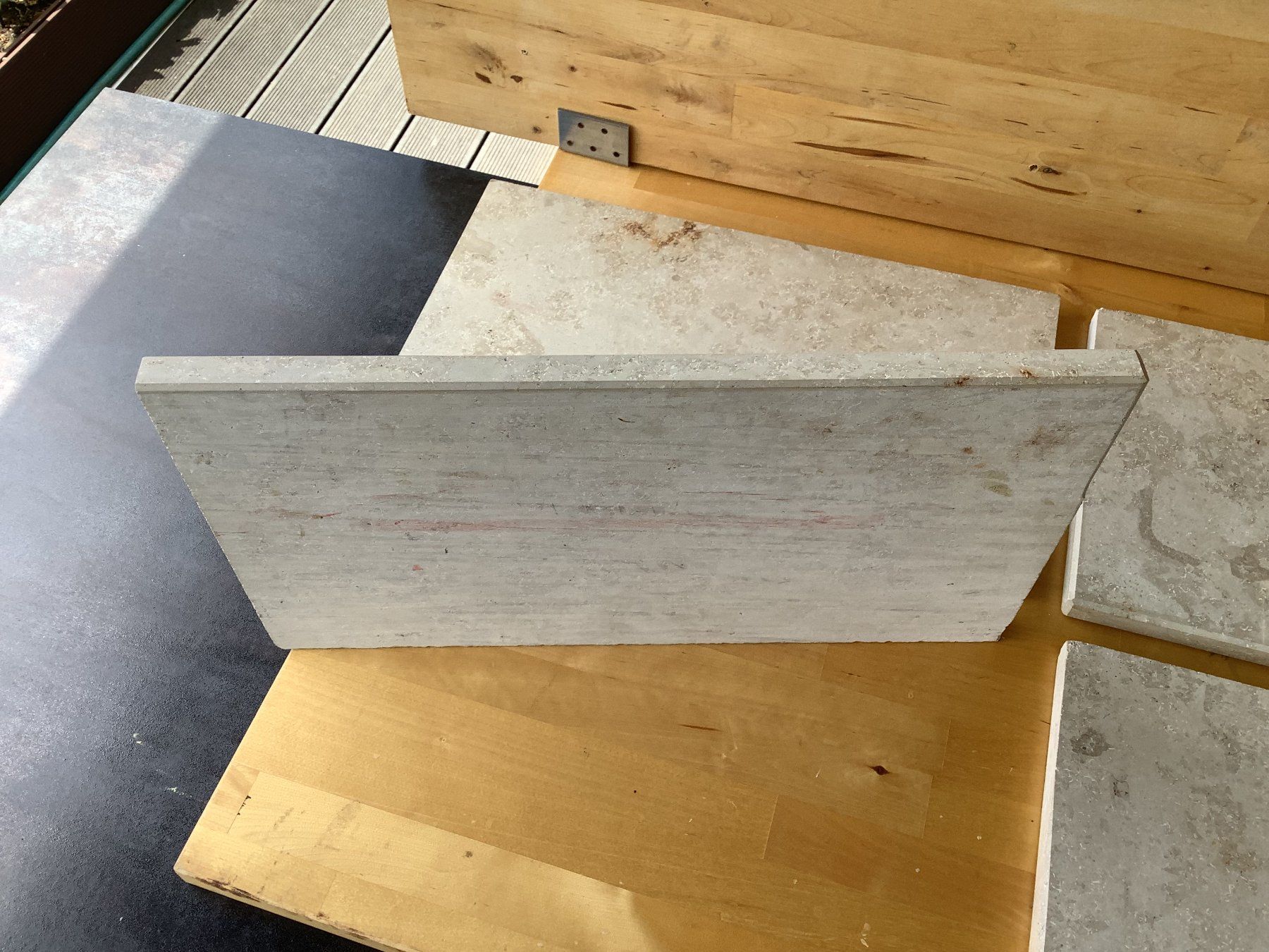 Piatti di portata: 4 Marmorplatten 25 x 44 x 2 cm – Usato da Biel-Benken BL venduto da teakesj 1