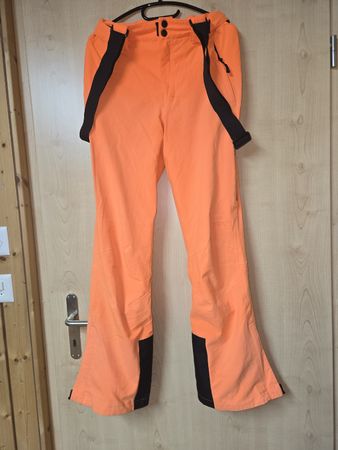 Skihose Ktec orange mit Trägern Grösse S gebraucht