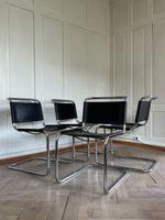 2x freischwinger stuhl leder schwarz s33 design stam breuer