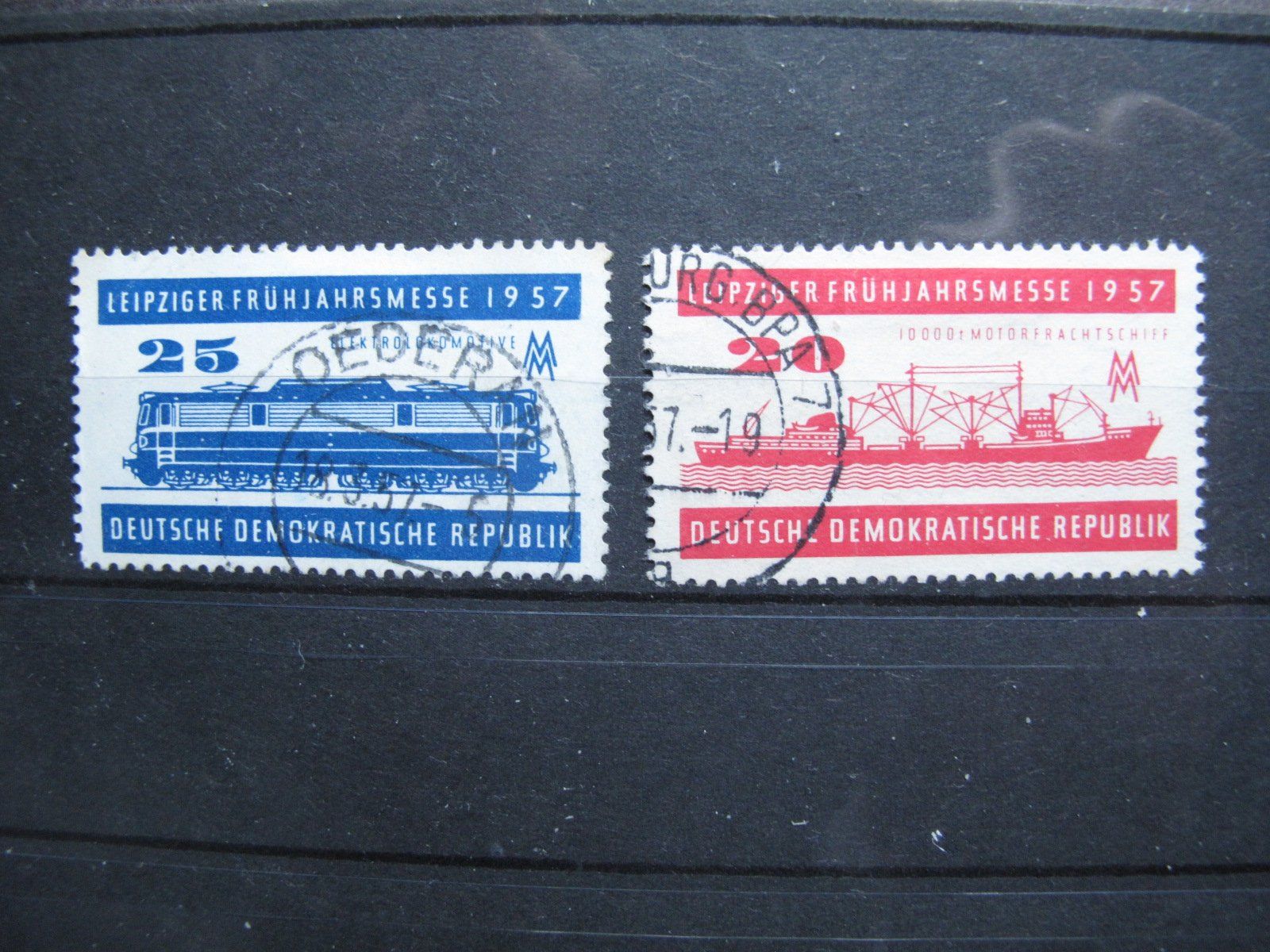 Tutti i francobolli: DDR 1957 Frühjahresmesse Leibzig – Usato da Wil SG venduto da fva01