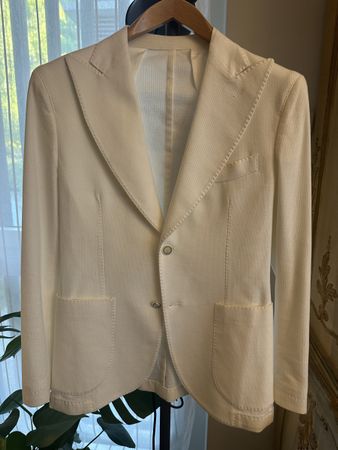 neue Barba Napoli Jacke in leuchtendem Elfenbein, gefertigt 