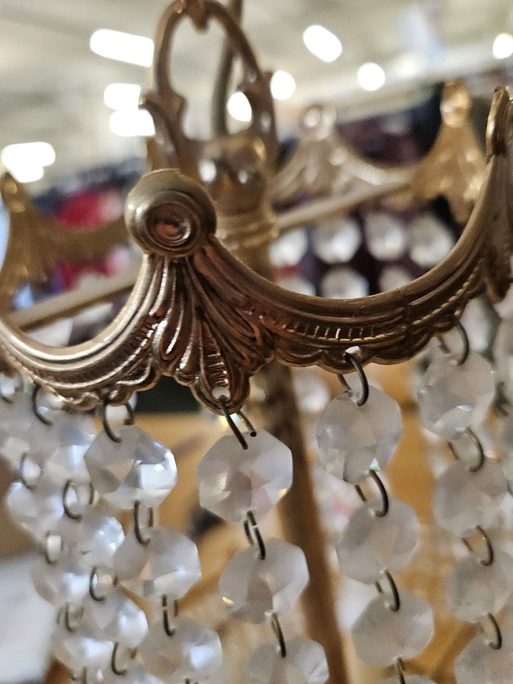 Lampadari & plafoniere: Vintage Kronleuchter aus Messing event. Swarovski  – Usato da Pratteln venduto da Cartonsducoeur_bl 7