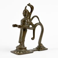 Antike Bronze Figur der Dipa-Lakshmi, Indien