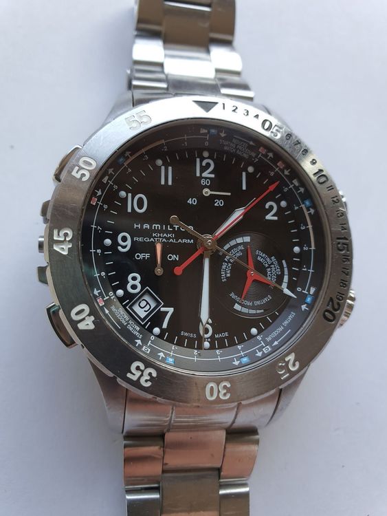 Hamilton khaki regatta alarm sale