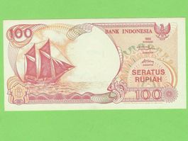 Indonesien 100 Rupiah 1982, Sammlerstück Banknote