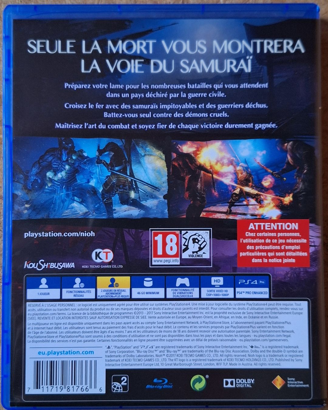 Giochi: Nioh / Ni-oh  - PS4 – Usato da Schmitten FR venduto da Sidewinder 1