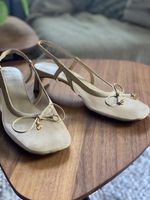 ODISSI Leder 45 mm Damen Sandale Schuh sling Pumps ALICE 37